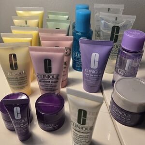 New Clinique Assorted Pastel Travel Skincare Yellow, Pink, Purple, Blue, Green